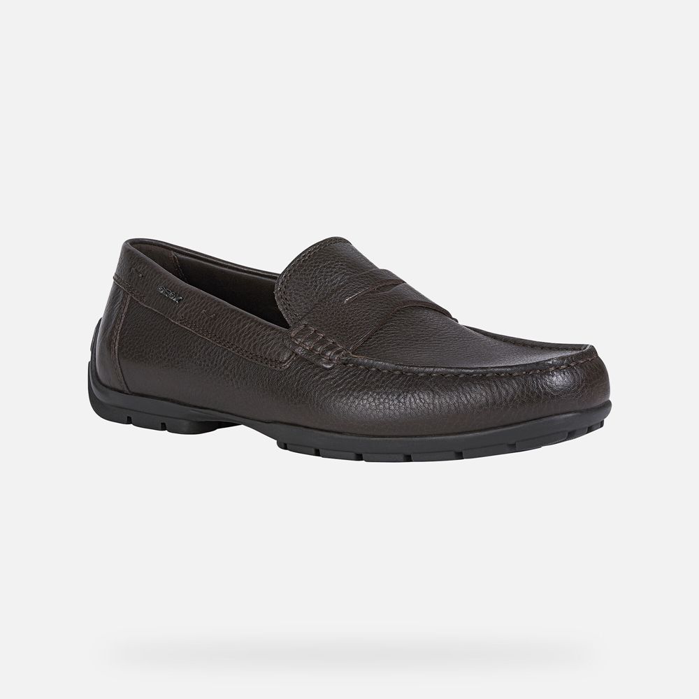 Geox Erkek Loafers Koyu Kahverengi - Moner 2Fit - HFP-735218